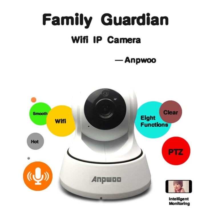 Anpwoo YT002 Ingenic T10 720P HD WiFi IP Camera with 11 PCS Infrared LEDs, Support Motion Detection & Night Vision & TF Card(Max 64GB), YT002 Anpwoo YT002 Ingenic T10 720P HD WiFi IP Camera with 11 PCS Infrared LEDs, Support Motion Detection & Night Vision & TF Card(Max 64GB), YT002